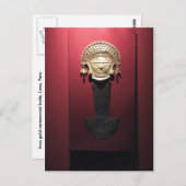 Inka Gold Zeremonialmesser (Tumi), Lima, Peru Postkarte (Vorne/Hinten)