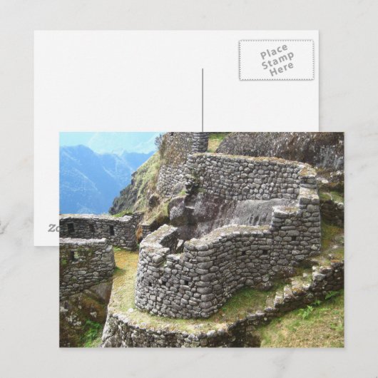 Inka-Hinterruinen Postkarte (Vorne/Hinten)