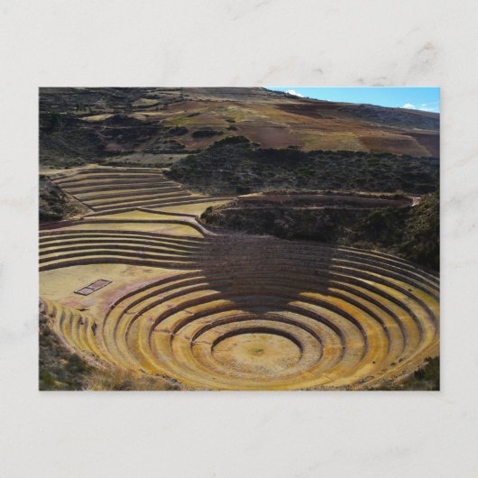 Inka Landwirtschaftliche Stätte in Moray, Peru Postkarte (Vorderseite)
