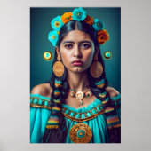 Inka-Mädchen in traditionellem Kleid Poster (Vorne)