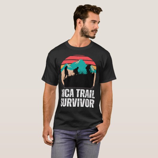 Inka Trail Survivor Peruanische Berge T-Shirt (Vorne ganz)