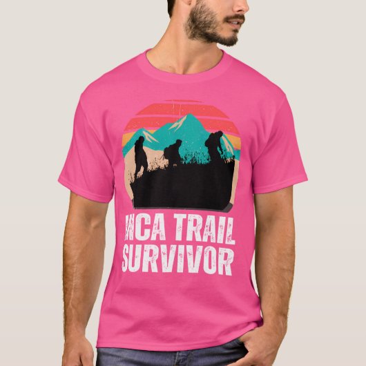 Inka Trail Survivor Peruanische Berge T-Shirt (Vorderseite)