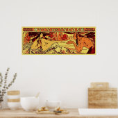 Inka Wein Alphonse Mucha Horizontal neu gestalten Poster (Küche)