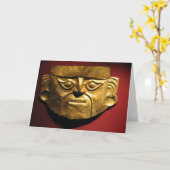 Inkagoldmaske, Lima, Peru Karte (Gelbe Blume)