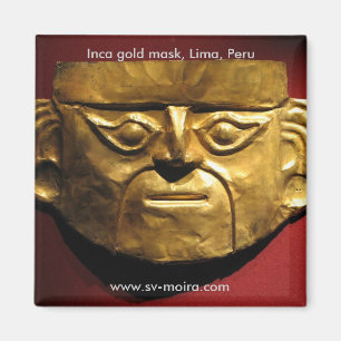 Inkagoldmaske, Lima, Peru Magnet