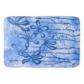 Inkalte Blume Blue Sky Badematte (Vorderseite)
