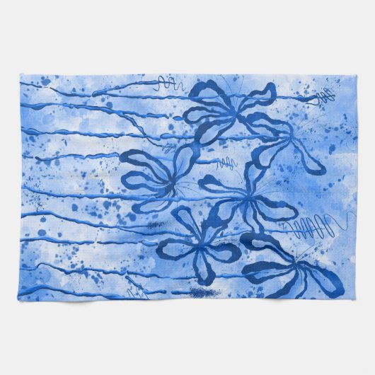Inkalte Blume Blue Sky Geschirrtuch (Horizontal)