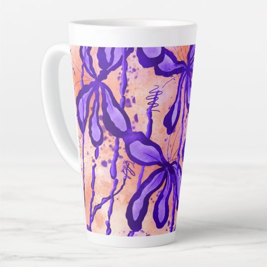 Inkalte Blume Milchtasse (Linke Ecke)
