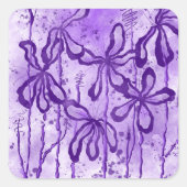 Inkalte Blume Violet Sky Square Sticker (Vorderseite)