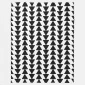 Inkalte Dreiecke - Schwarz und Weiß Fleecedecke (Vorderseite)