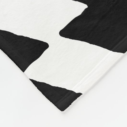 Inkalte Dreiecke - Schwarz und Weiß Fleecedecke (Ecke)