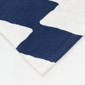 Inkalte Dreiecke - weiß auf Dunkelblau 001744 Fleecedecke (Ecke)