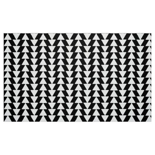 Inkalte Dreiecke - weiß auf schwarz Stoff (Fat Quarter (45,7 x 55,9 cm))