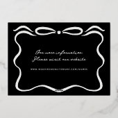 Inkalte Ribbons und Foto aus Bow Folieneinladung (Rückseite)