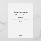 Inkalte Ribbons und Foto aus Bow Folieneinladung (Rückseite)