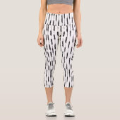 Inkalte Streifen Capri Leggings (Vorderseite)