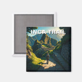 Inkapfad Peru Machu Picchu Wanderung Magnet (Vorderseite/Rückseite)