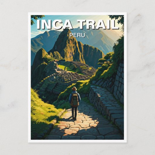 Inkapfad Peru Machu Picchu Wanderung Postkarte (Vorderseite)