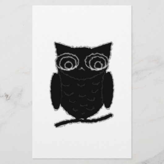 Inkblot Owl Briefpapier (Vorderseite)
