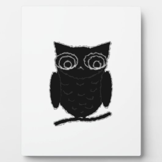 Inkblot Owl Fotoplatte (Vorderseite)