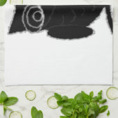 Inkblot Owl Geschirrtuch (Gefaltet)