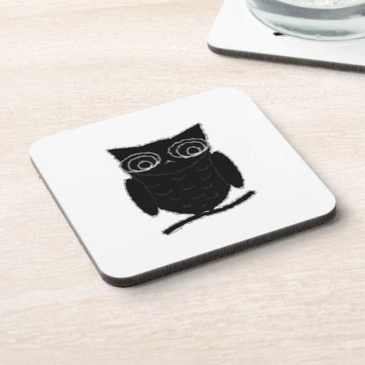 Inkblot Owl Getränkeuntersetzer (Linke Seite)