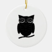 Inkblot Owl Keramik Ornament (Vorne)