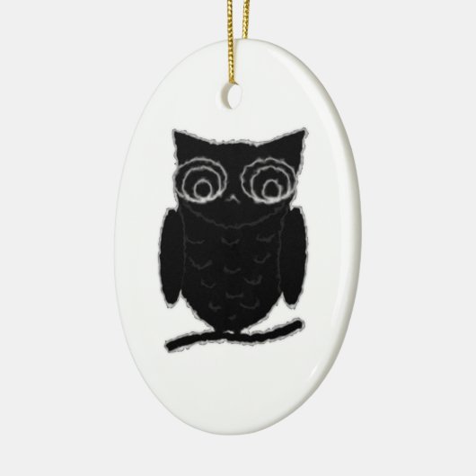 Inkblot Owl Keramikornament (Links)