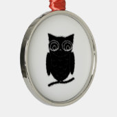 Inkblot Owl Ornament Aus Metall (Rechts)