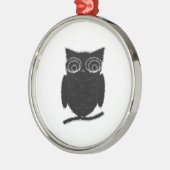 Inkblot Owl Ornament Aus Metall (Links)