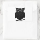 Inkblot Owl Rechteckiger Aufkleber (Tasche)