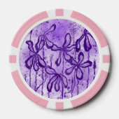 Inked Lilies Lila Sky Pokerchips (Vorderseite)