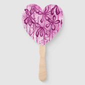 Inked Lilies Rosey Sky Set von Fans Fächer (Vorderseite)