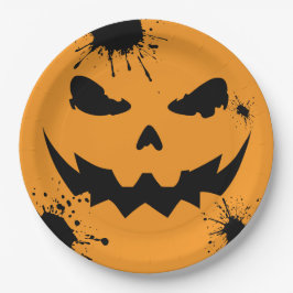 Inked Pumpkin Pappteller