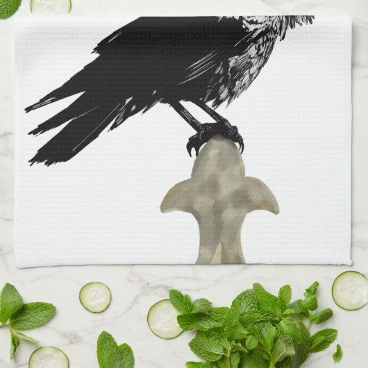 Inken Raven Geschirrtuch (Gefaltet)