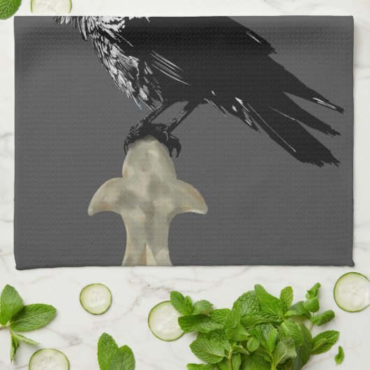 Inken Raven Geschirrtuch (Gefaltet)