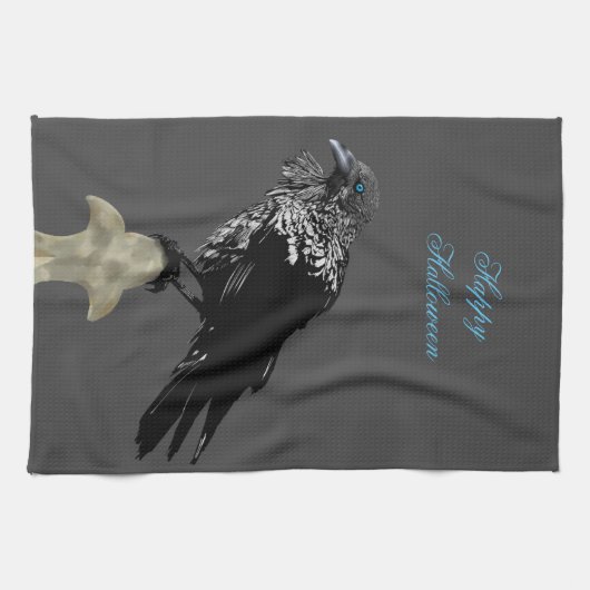 Inken Raven Geschirrtuch (Horizontal)