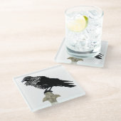 Inken Raven Glasuntersetzer (Schrägansicht)