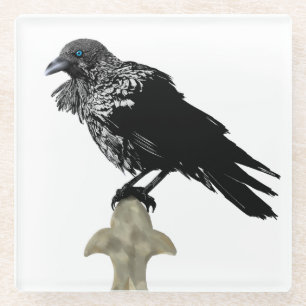 Inken Raven Glasuntersetzer