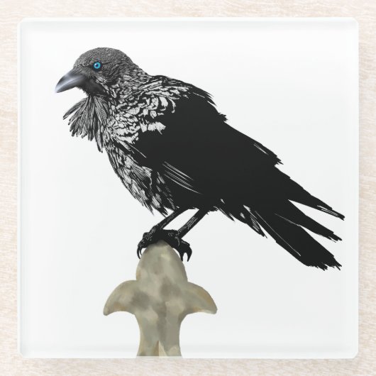 Inken Raven Glasuntersetzer (Vorderseite)