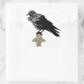 Inken Raven Quadratischer Aufkleber (Tasche)