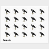 Inken Raven Runder Aufkleber (Blatt)