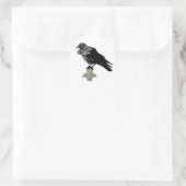 Inken Raven Runder Aufkleber (Tasche)