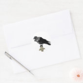 Inken Raven Runder Aufkleber (Umschlag)