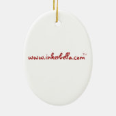 Inkerbellas unter Ihrer Baum-Verzierung Keramikornament (Hinten)