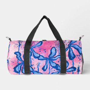 Inkerte Lilien - Blaurosa Duffle Bag