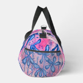 Inkerte Lilien - Blaurosa Duffle Bag (Rechts)
