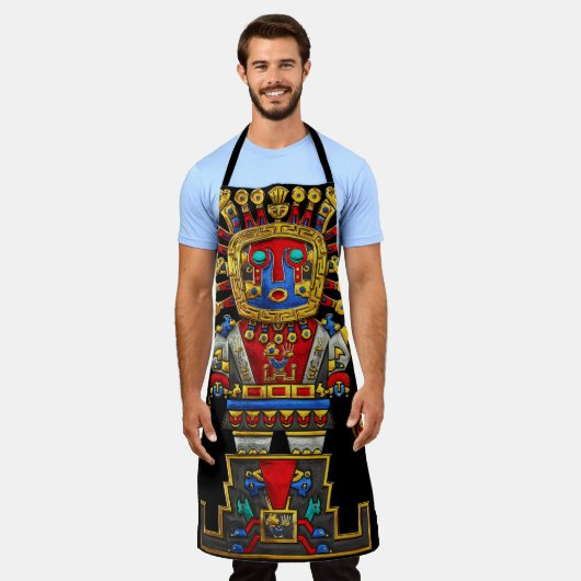 Inkische Götter - Der große Schöpfer Viracocha Schürze (Getragen)