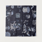 Inkische Kultur: Nahtloses grafisches Muster Wandteppich (Vorderseite (Horizontal))