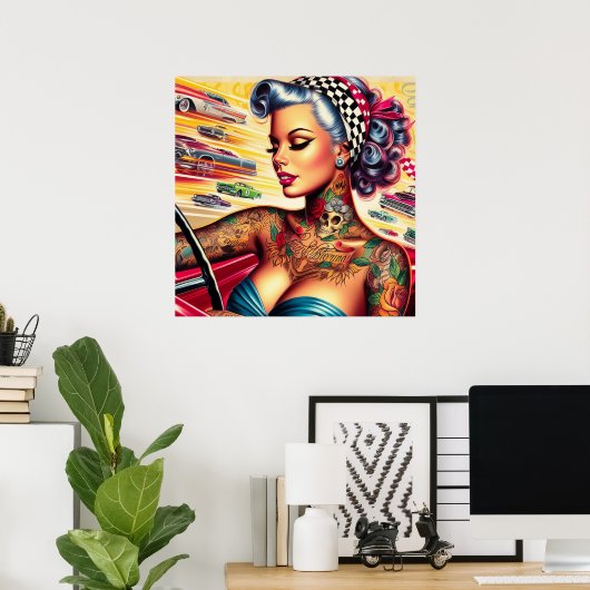 Inkl. Racing Girl Poster (Heimbüro)